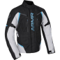 Preview: Motorrad-Textiljacke "Kiso 4.0" - ARMR - wasserdicht - schwarz/hellgrau/blau